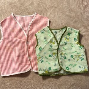 Kids Vintage  Vest - Green and red
